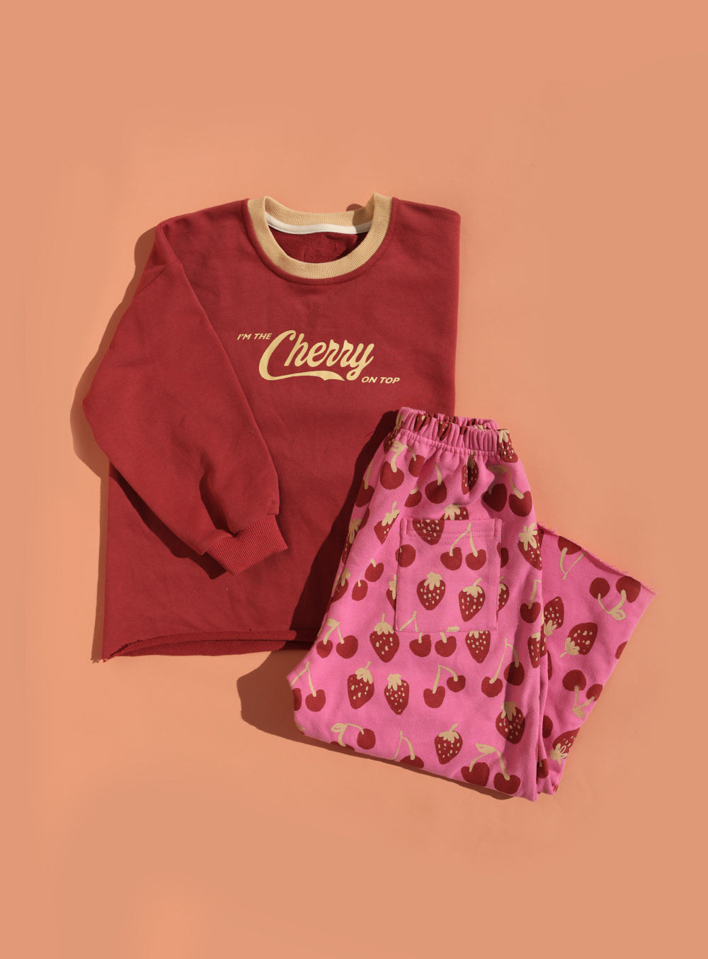 Cherry On Bottom Tracky Pants